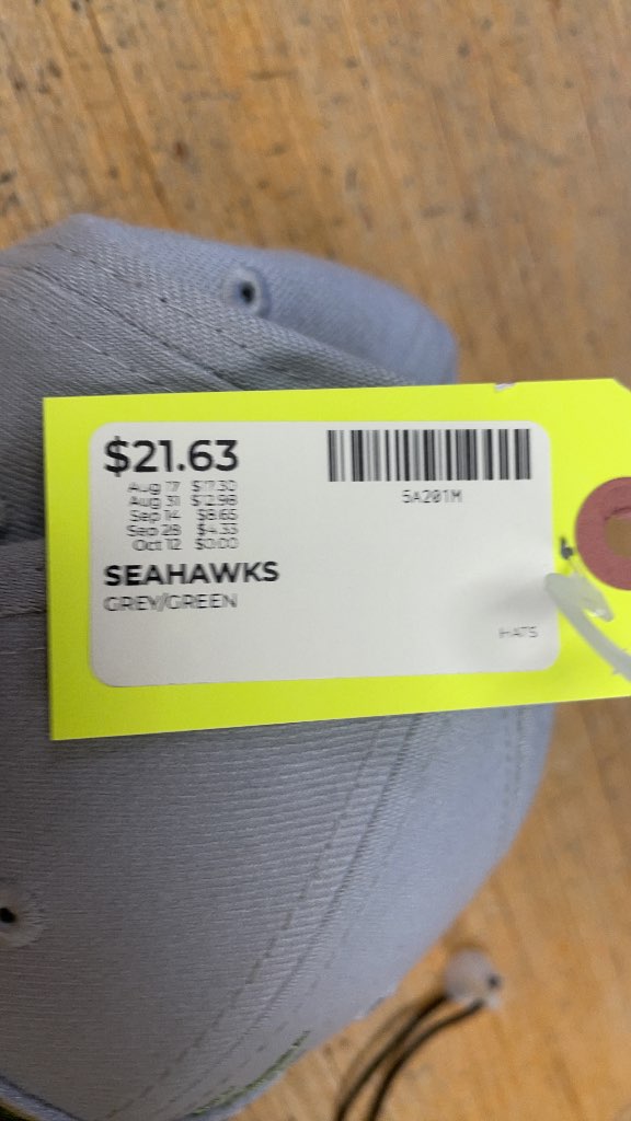 Seattle Seahawks Grey and Green Logo Hat