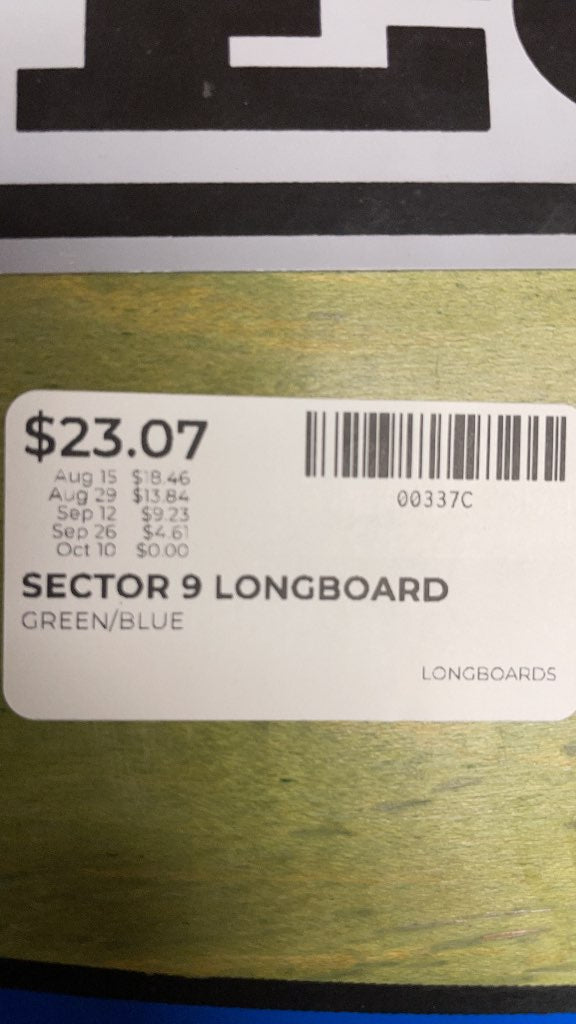 Sector 9 Pintail Longboard - Green/Blue