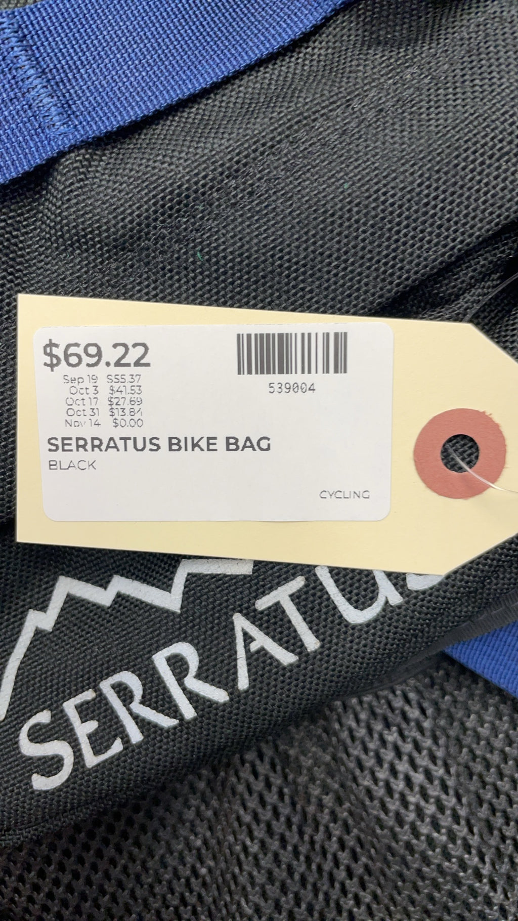 Serratus Pannier Bike Bag Black