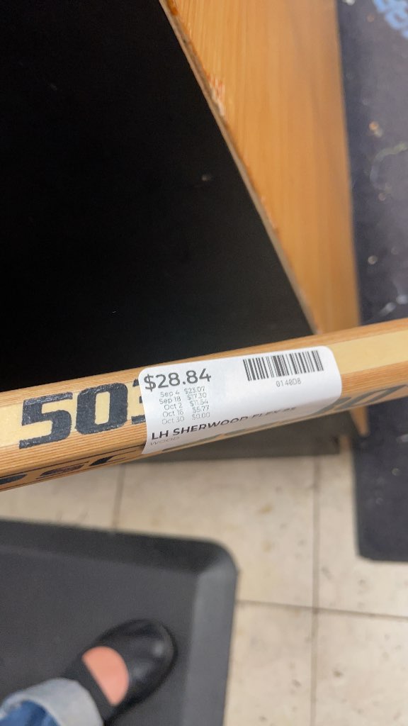 Sher-Wood PMP 5030 Feather-Lite LH Wood Hockey Stick - PP26 Stastny