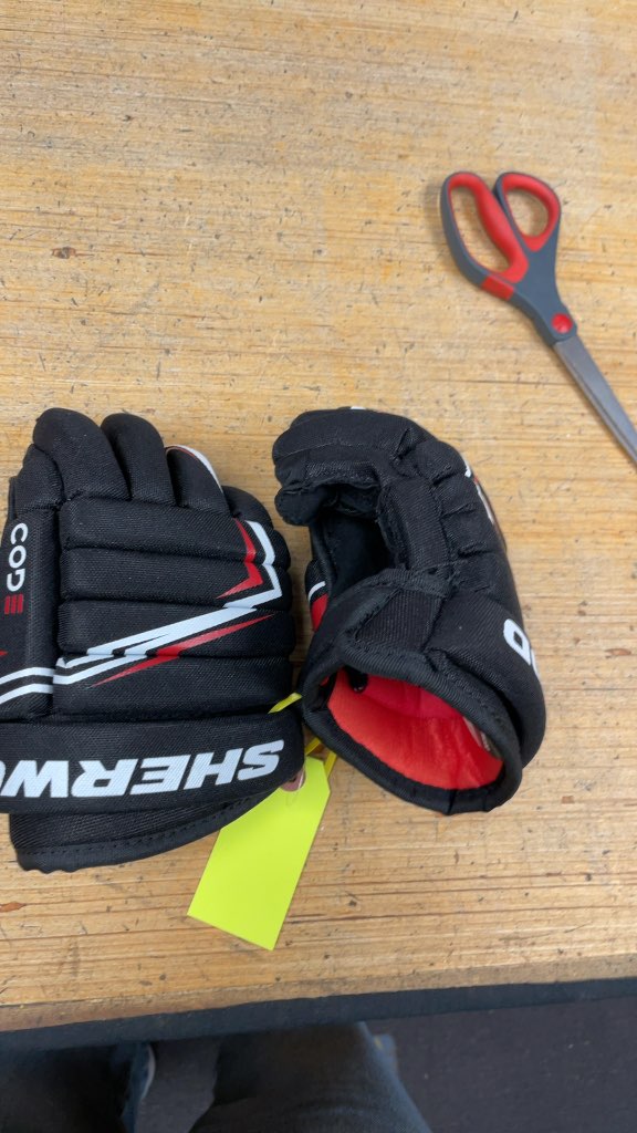 Sherwood Code Hockey Gloves - 10" - Black/Red