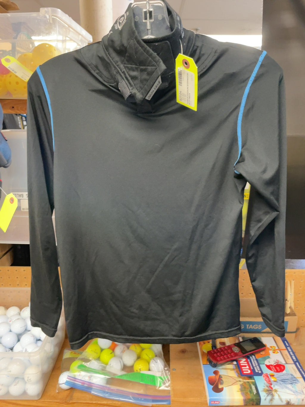 Sherwood Hockey Base Layer with Neck Guard Junior Medium Black
