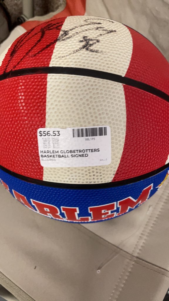 Signed Harlem Globetrotters Basketball