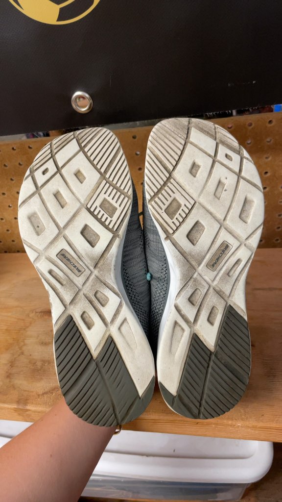 Skechers Grey/Blue Running Shoes - Size 8