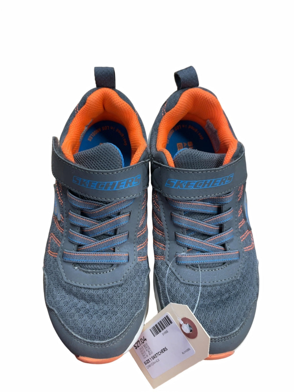Skechers Runners Size 1 Grey/Orange
