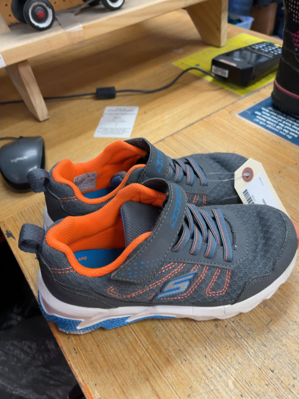 Skechers Runners Size 1 Grey/Orange