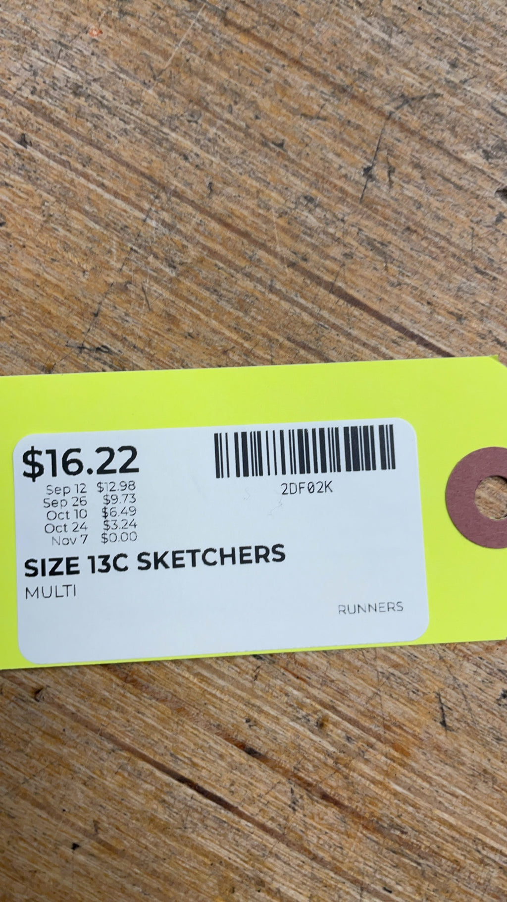 Skechers Runners Size 13C Black/Blue/Lime
