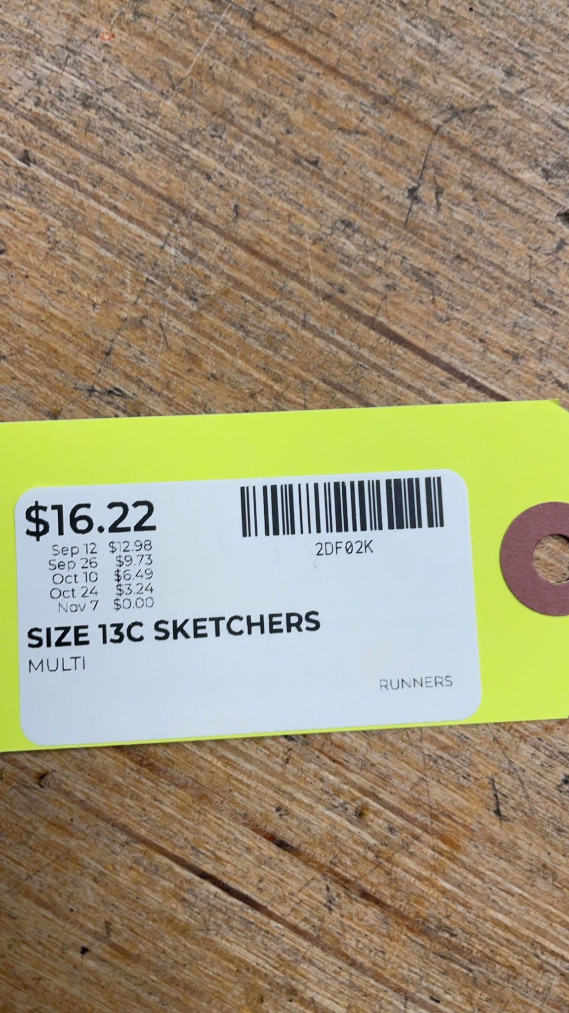Skechers Runners Size 13C Black/Blue/Lime