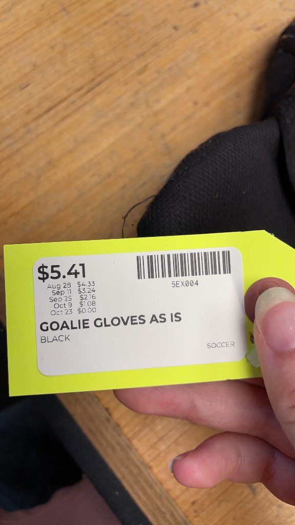 Soccer Goalie Gloves - Black (As Is)