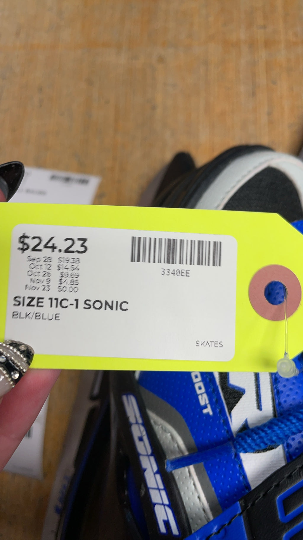 Sonic Ultra Boost Size 11C-1 Adjustable Ice Skates
