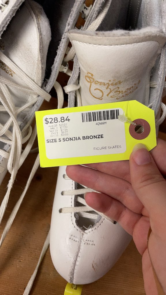 Sonjia Bronze Figure Skates Size 5