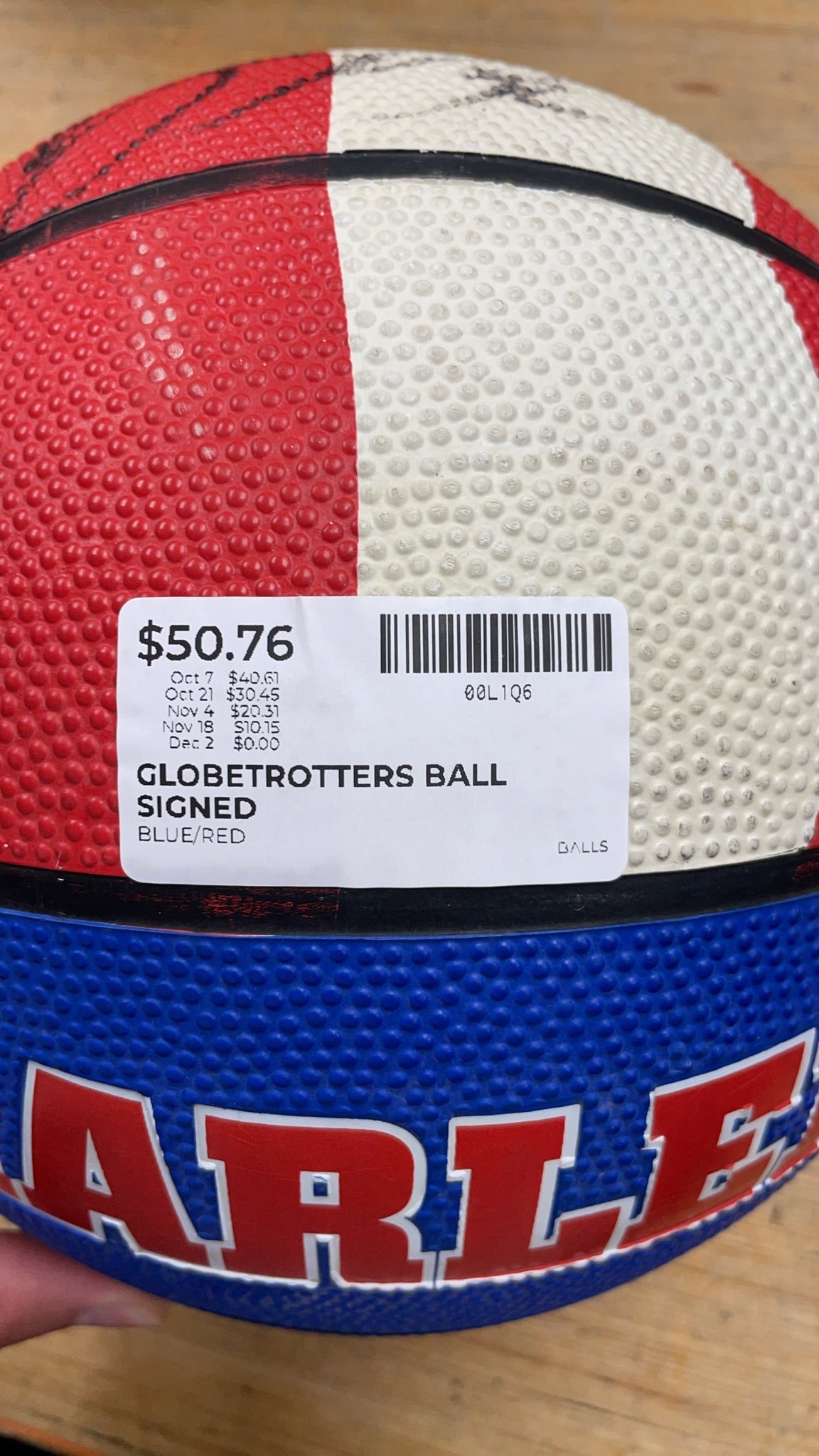 Spalding Harlem Globetrotters Signed Basketball