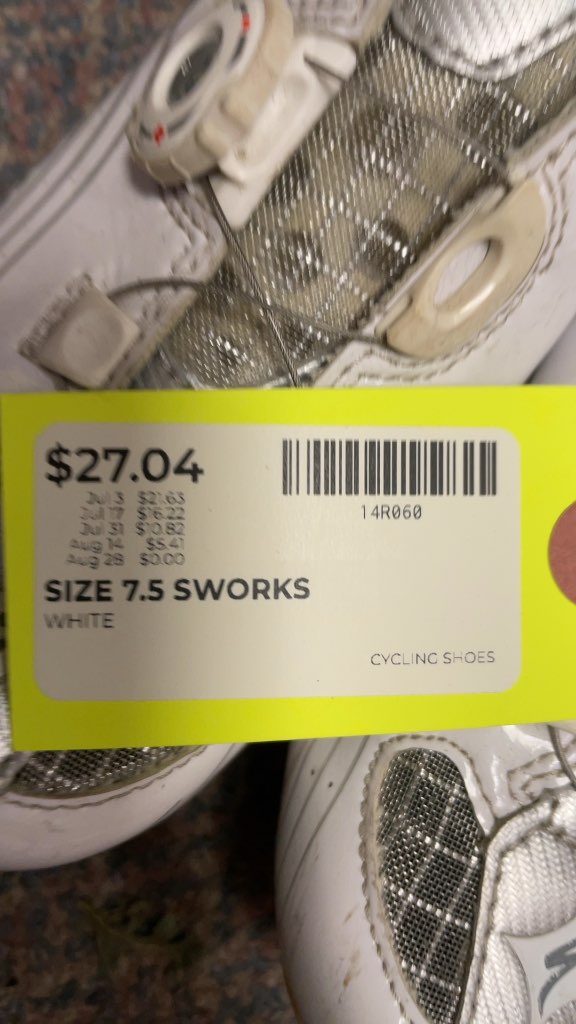 Specialized S-Works Cycling Shoes - White - Size 7.5