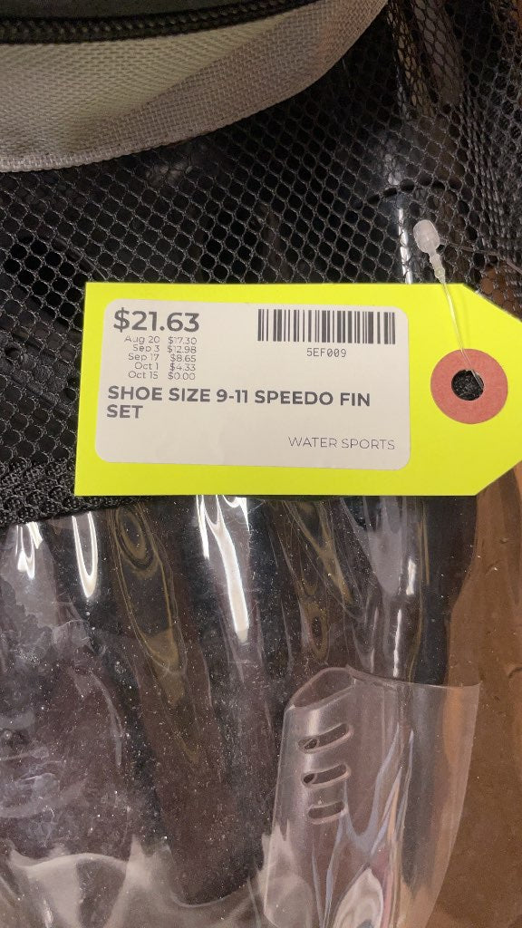 Speedo Fin Set Shoe Size 9-11