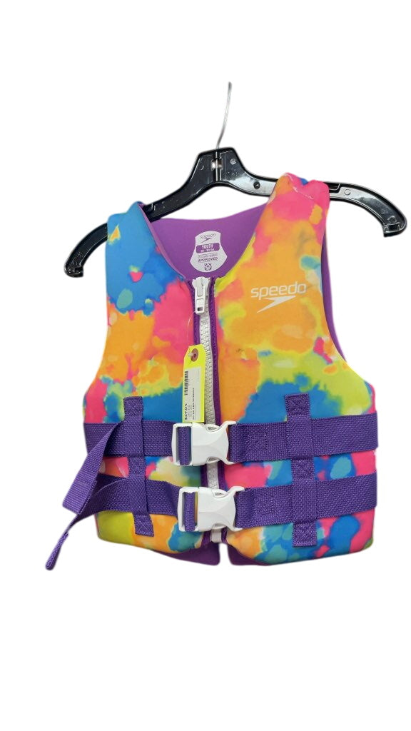 Speedo Youth Life Jacket 50-90 lbs Multicolor Tie-Dye