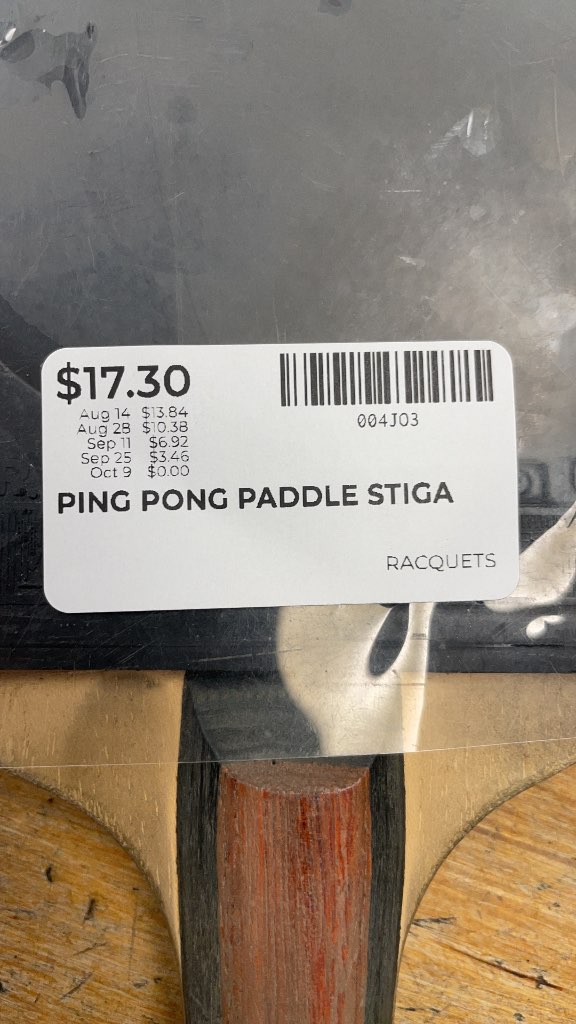 Stiga Powerplay T.C. Table Tennis Paddle