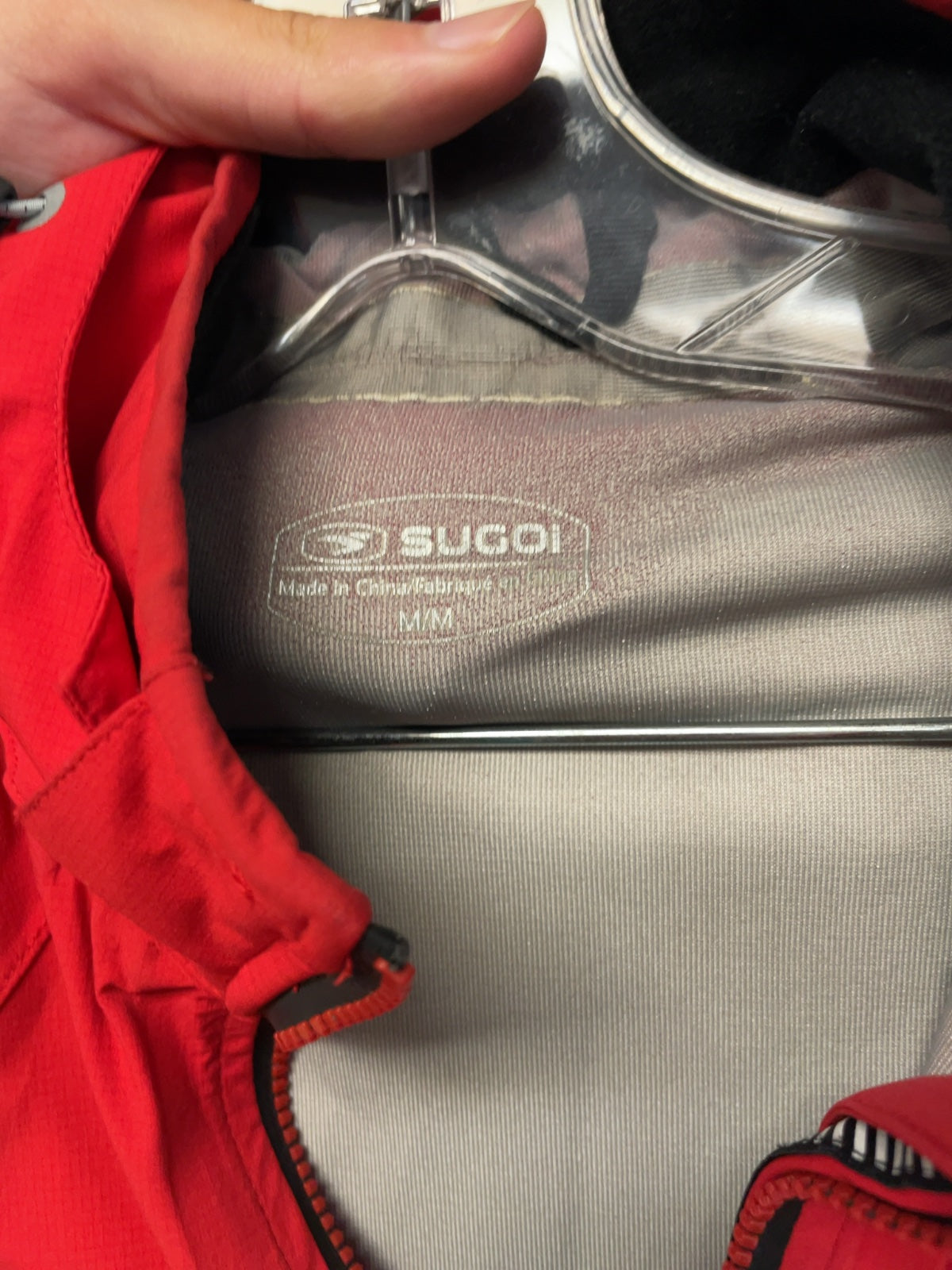 Sugoi Polartec NeoShell Size Medium Red Rain Jacket