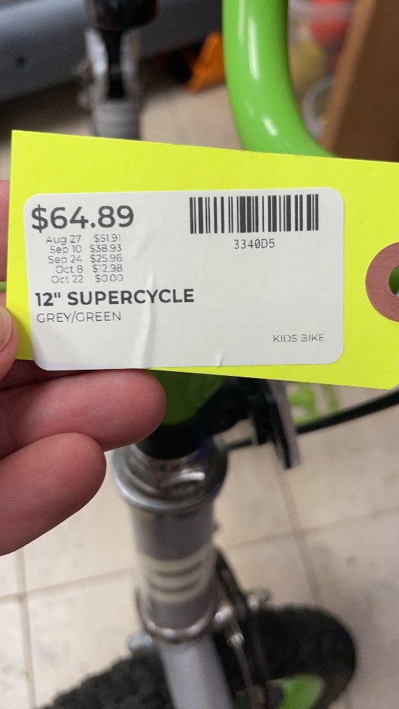 Supercycle Uproar 12" Kids Bike with Push Handle