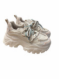 Teenmix Runners Ladies 7.5 Cream Chunky Sneakers