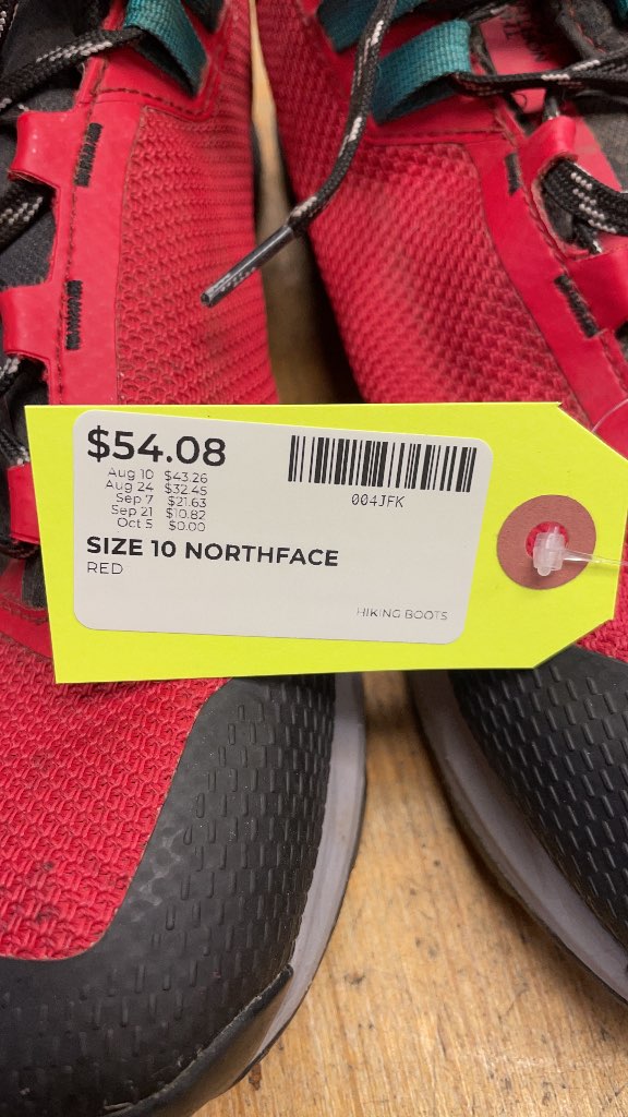 The North Face DryVent Hiking Shoes - Red - Size 10