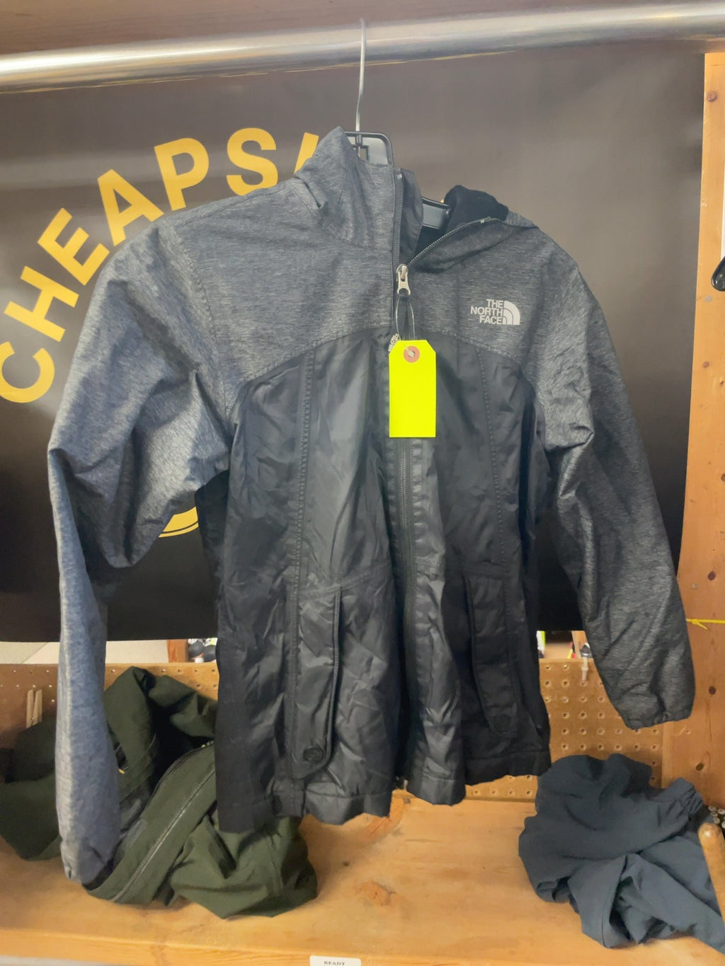 The North Face DryVent Rain Jacket Girl's M (10/12) Black/Grey