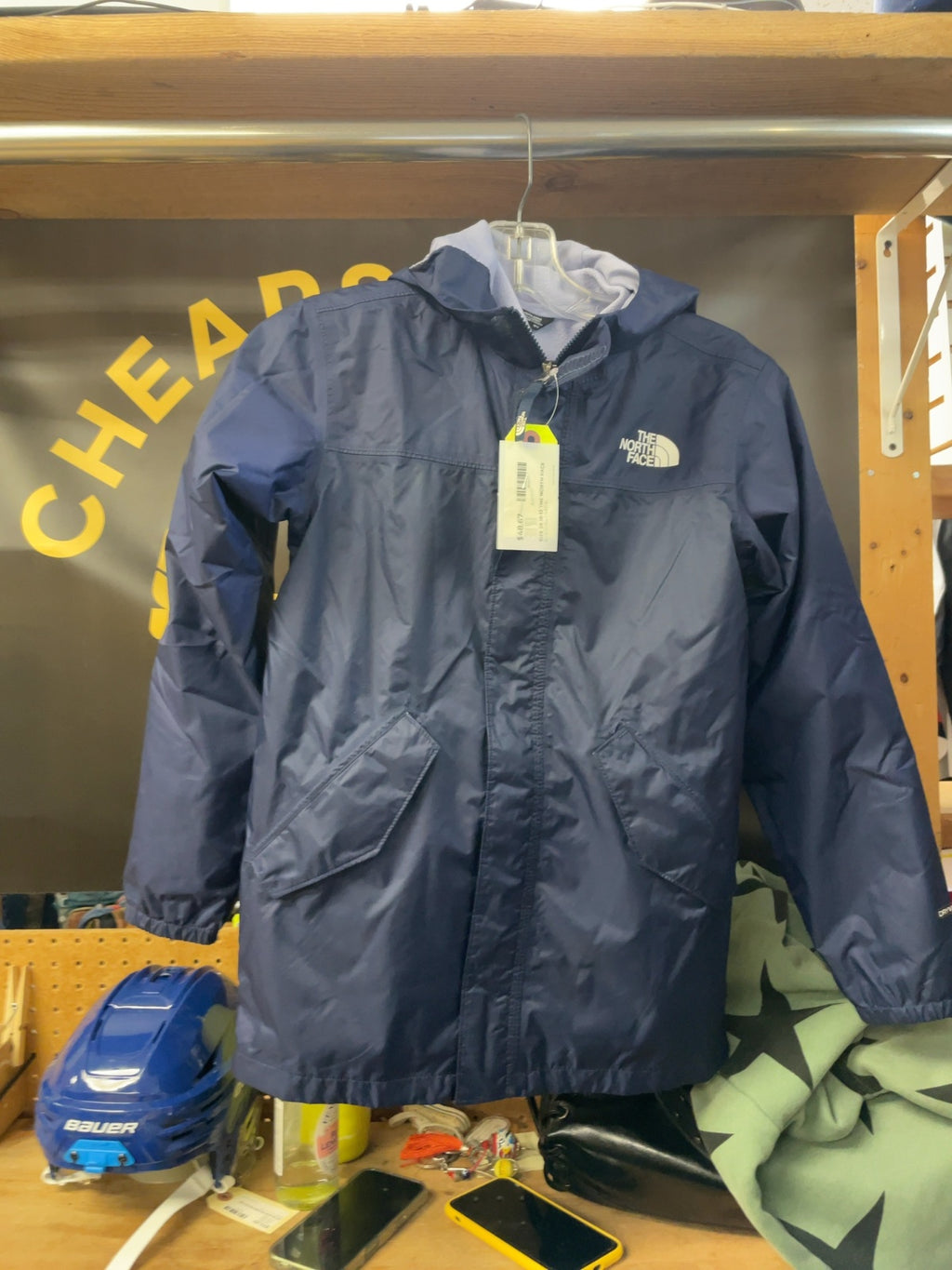 The North Face DryVent Rain Jacket JR 10-12 Blue Shell + Fleece