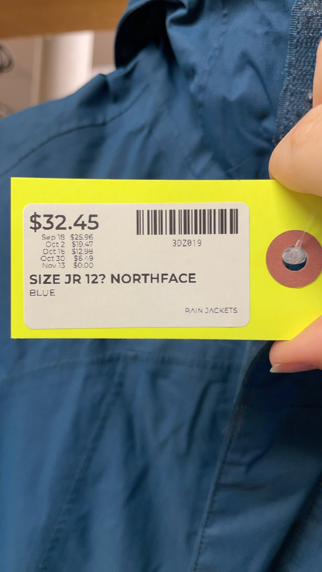 The North Face DryVent Rain Jacket JR 12 Blue