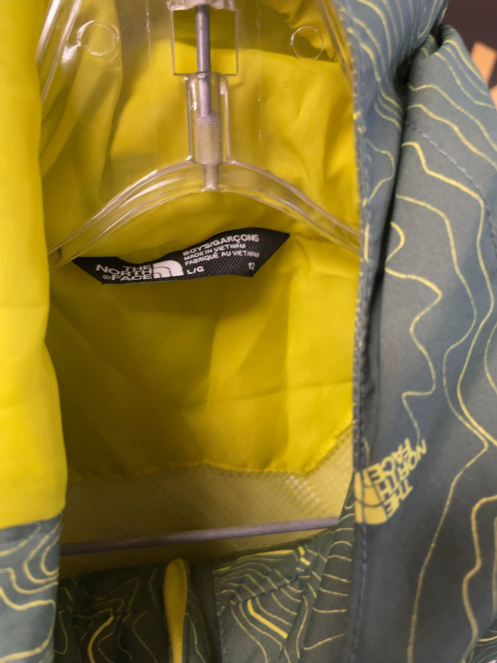 The North Face DryVent Size 12 Green Topo Rain Jacket