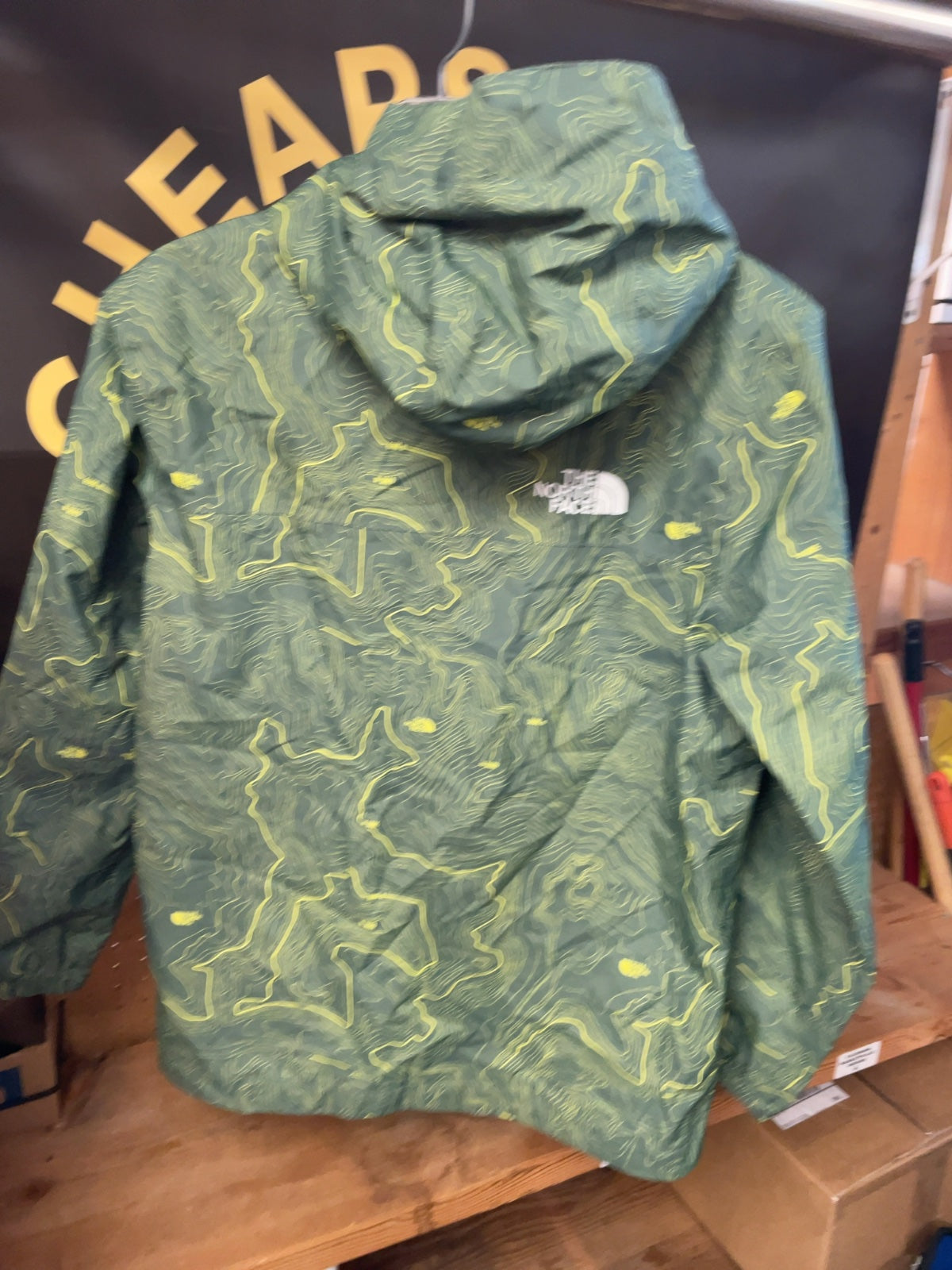 The North Face DryVent Size 12 Green Topo Rain Jacket