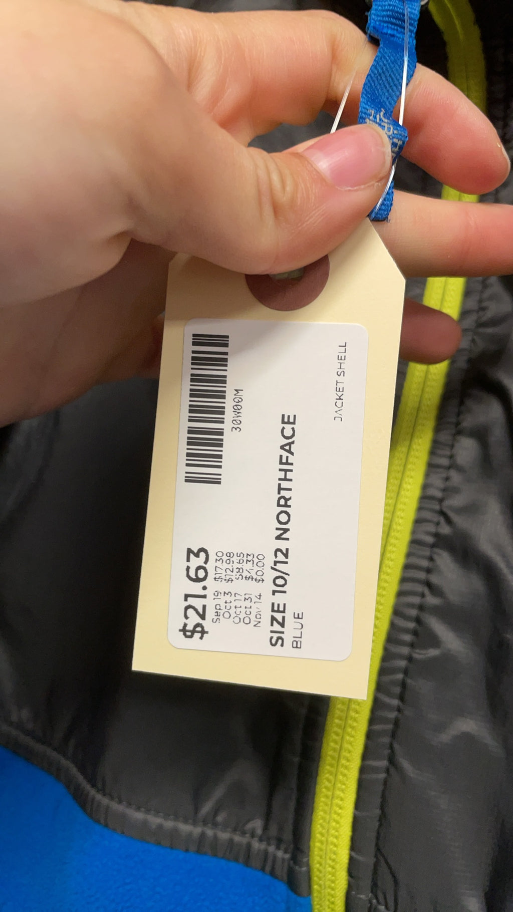 The North Face Fleece Jacket Size 10/12 Blue/Grey