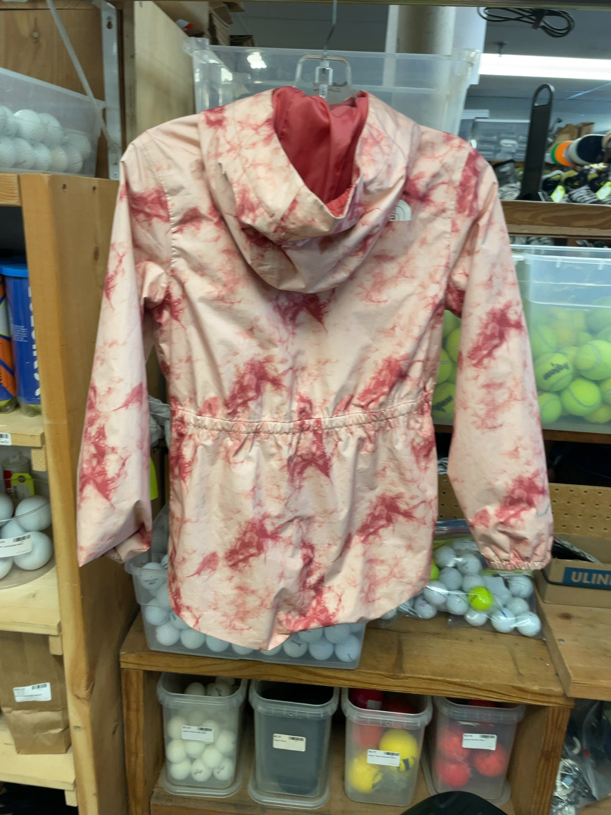 The North Face Girl's Rain Jacket Size L 14/16 Pink Tie-Dye