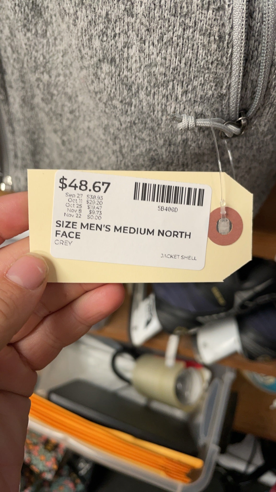 The North Face Gordon Lyons Men's Medium Grey Fleece Jacket