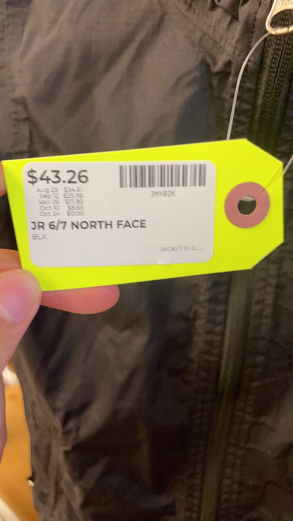 The North Face Junior DryVent Jacket Shell - Black - Size 6/7