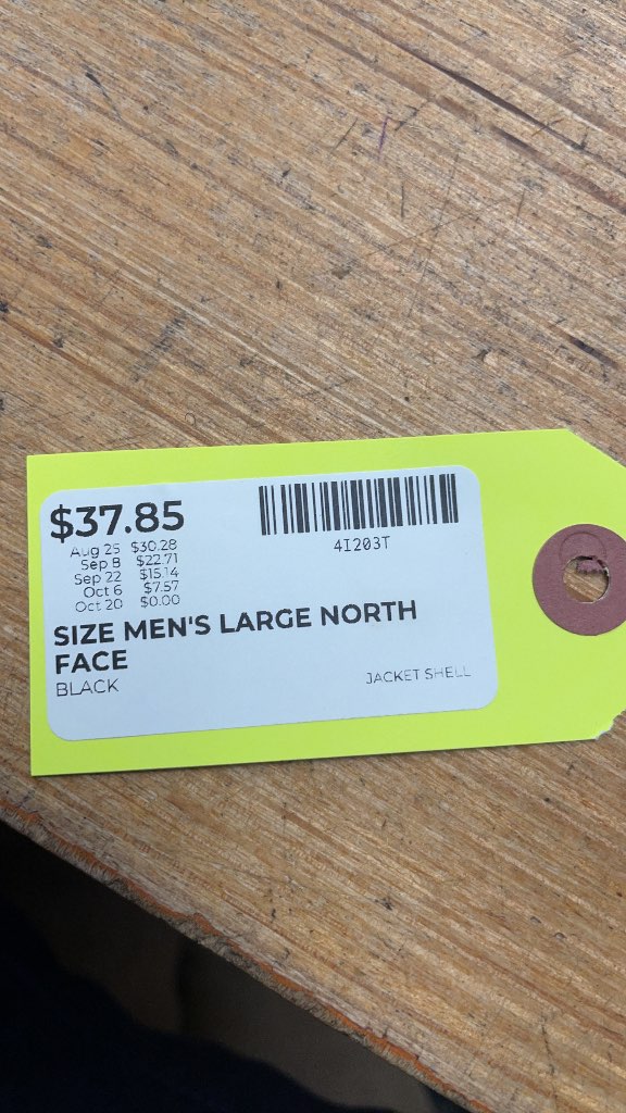 The North Face Men's Large Black Jacket Shell