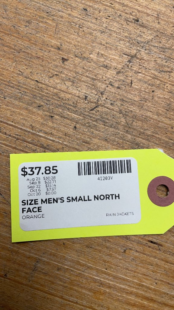 The North Face Men's Small Orange Rain Jacket
