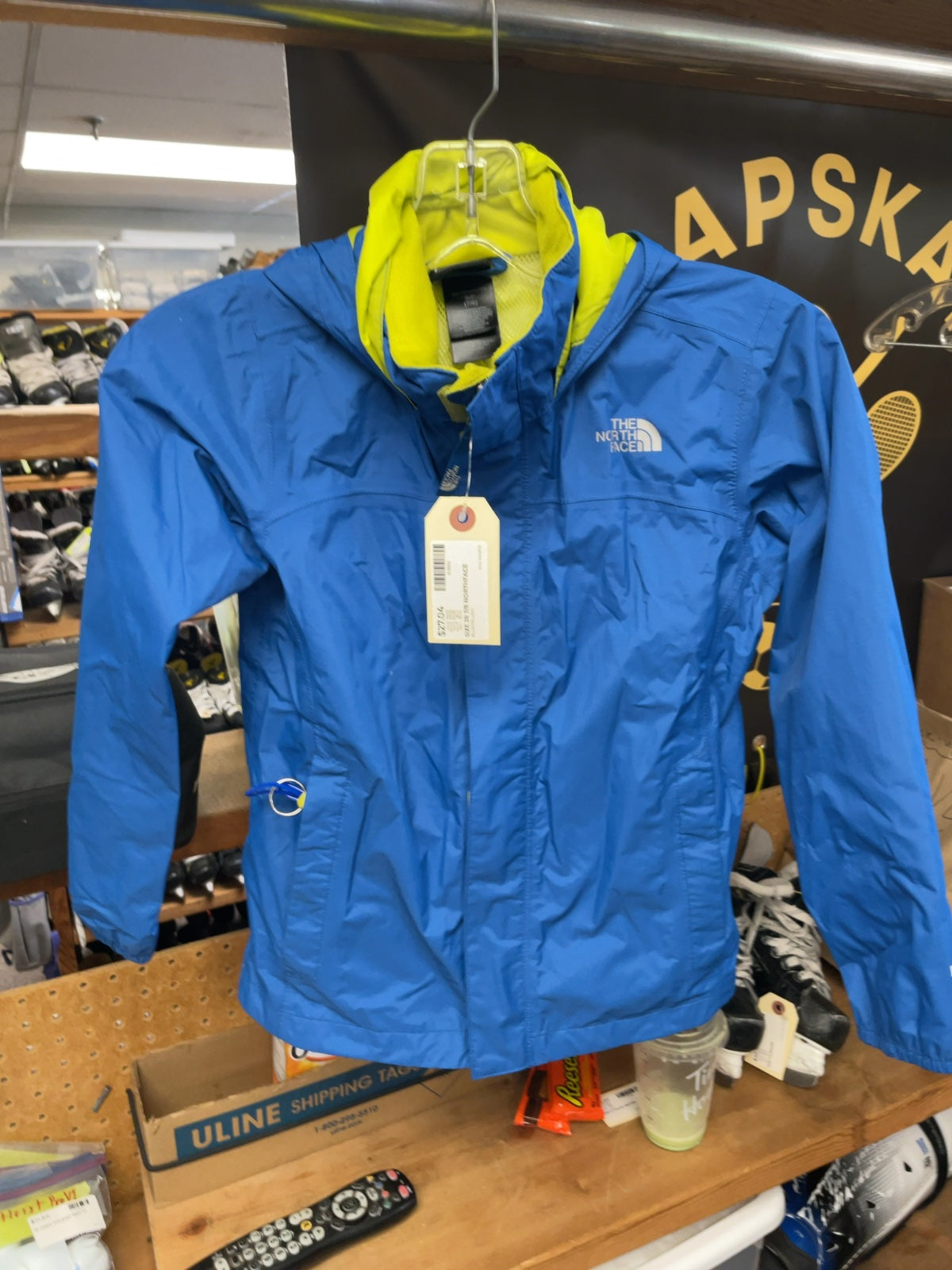 The North Face Rain Jacket JR 7/8 Blue/Yellow