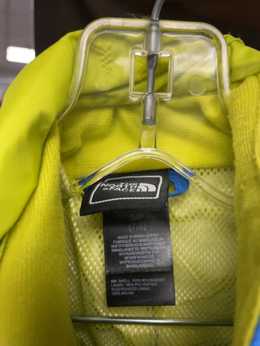 The North Face Rain Jacket JR 7/8 Blue/Yellow