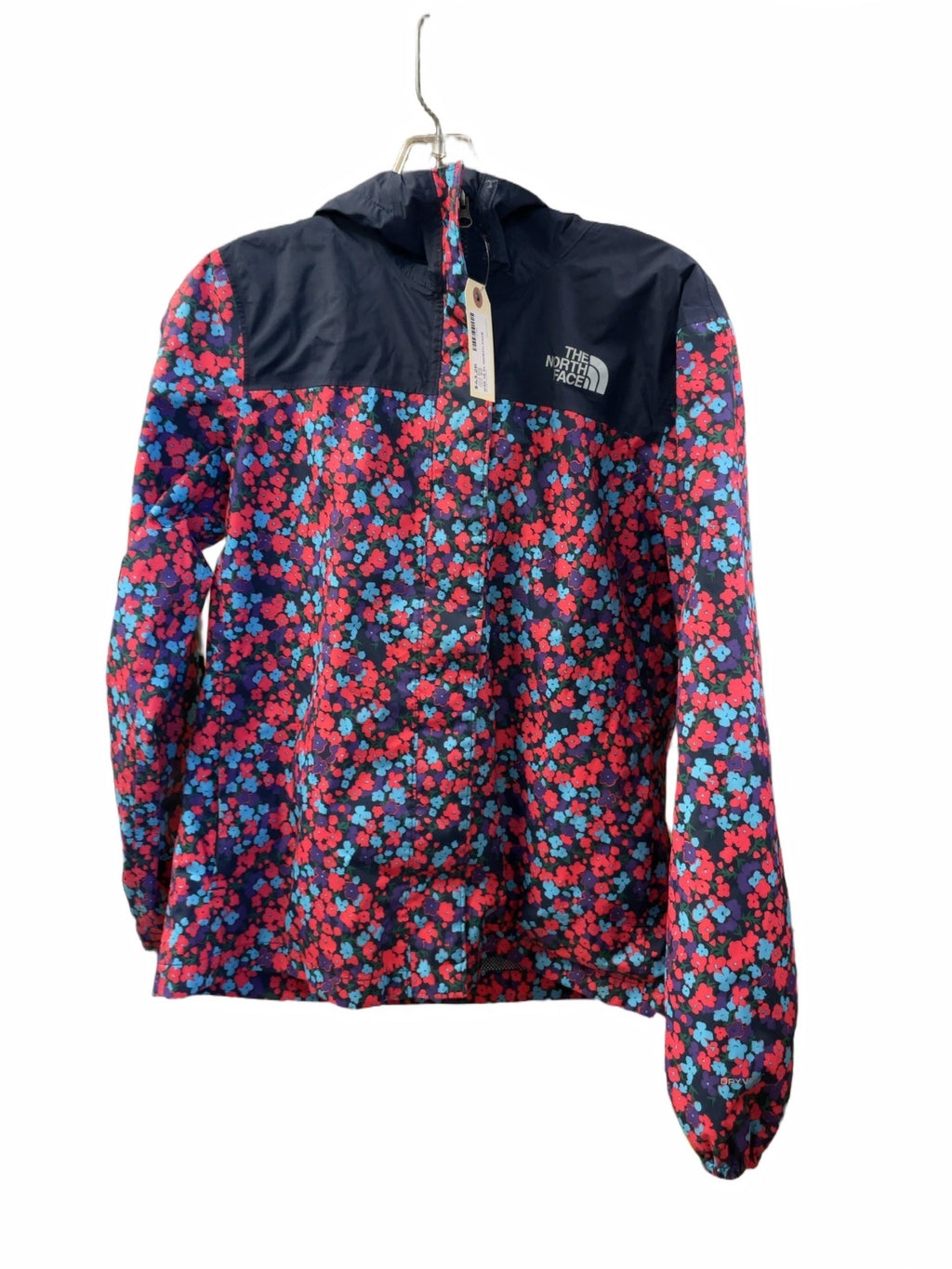 The North Face Rain Jacket JR XL Blue Floral