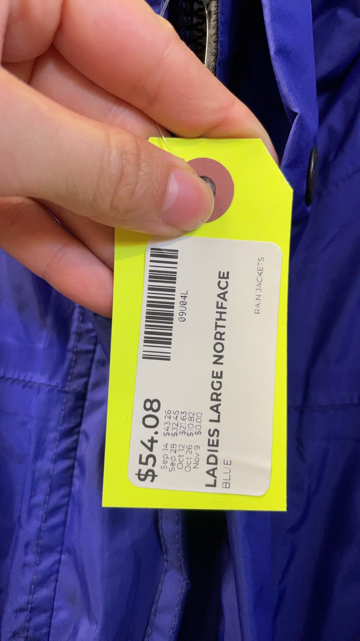 The North Face Rain Jacket Large Blue