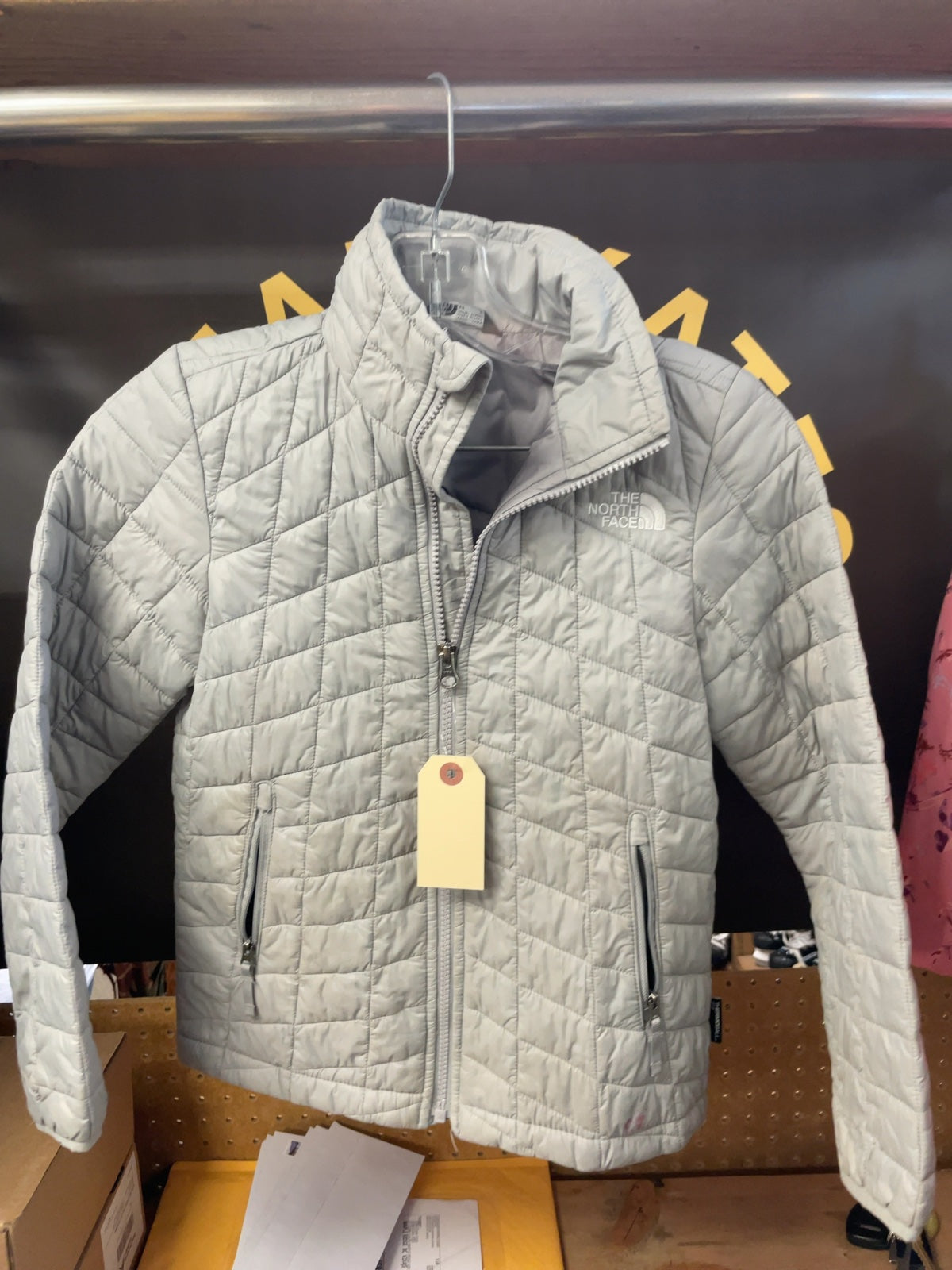 The North Face Thermoball Junior 7/8 Grey Quilted Jacket