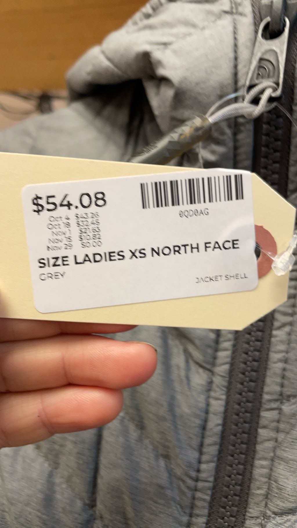 The North Face Thermoball Parka Ladies XS Grey Quilted Jacket