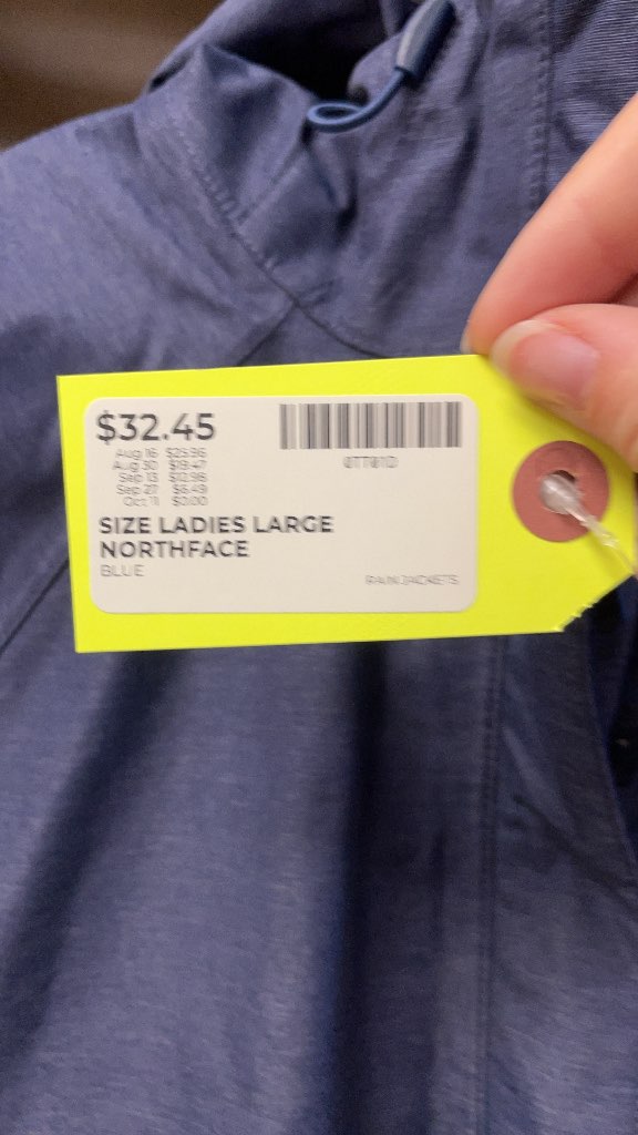 The North Face Women's Rain Jacket - Blue - Size Large