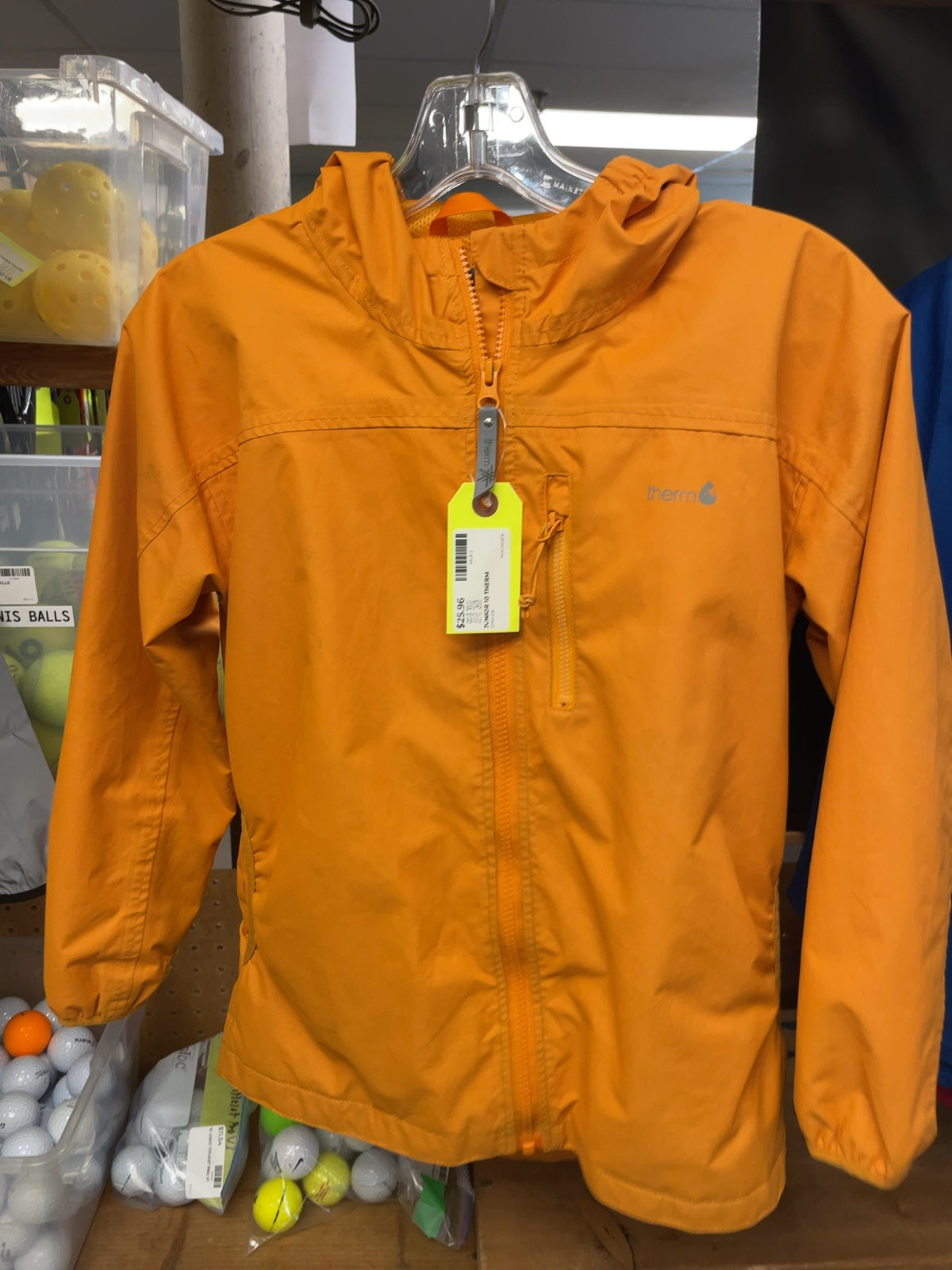 Therm Rain Jacket Size 10 Orange