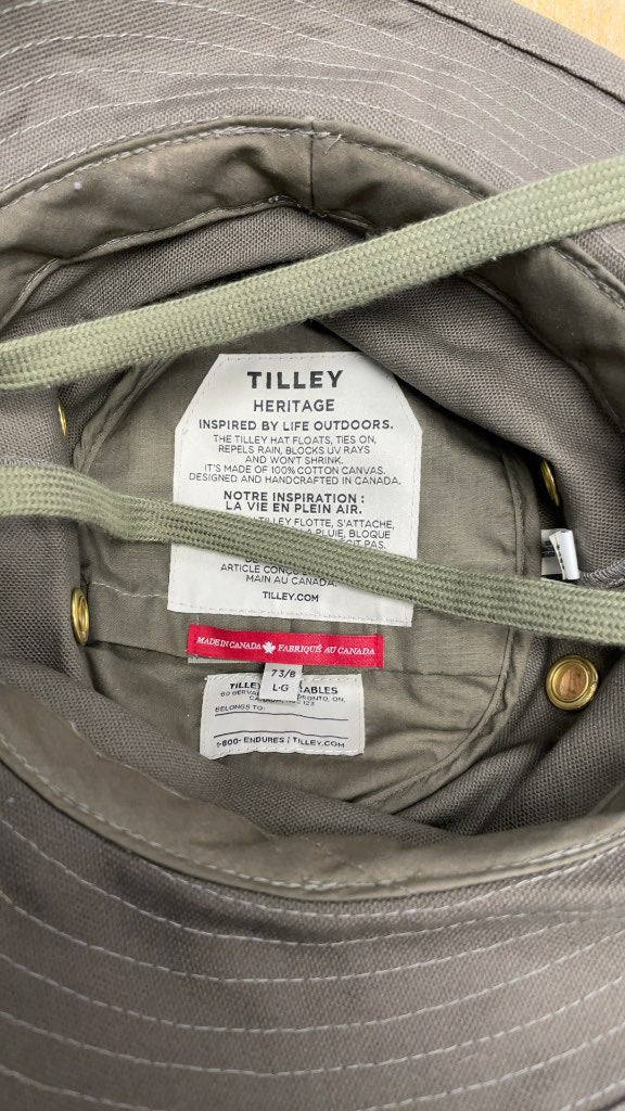 Tilley Heritage Cotton Canvas Hat - Grey - Size 7 3/8
