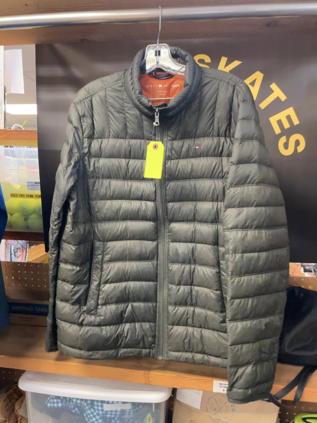Tommy Hilfiger Puffer Jacket Size Large Green