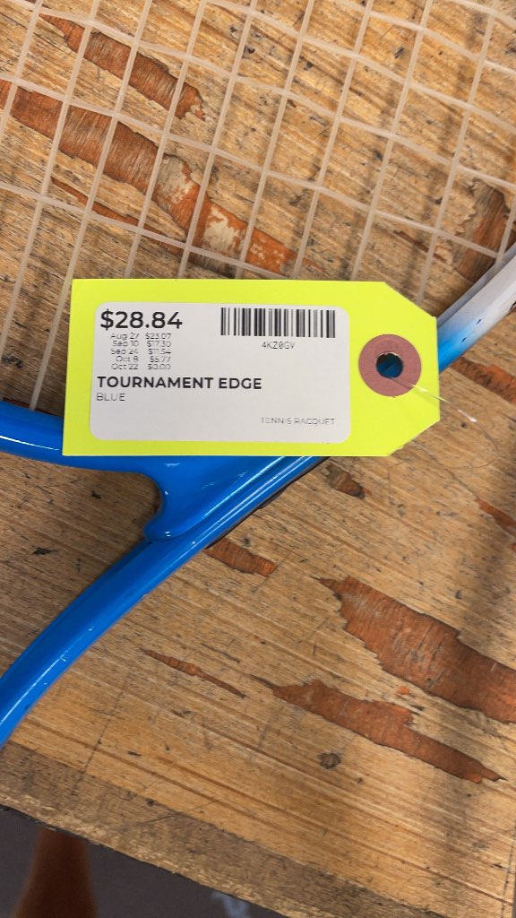 Tournament Edge Blue Tennis Racquet