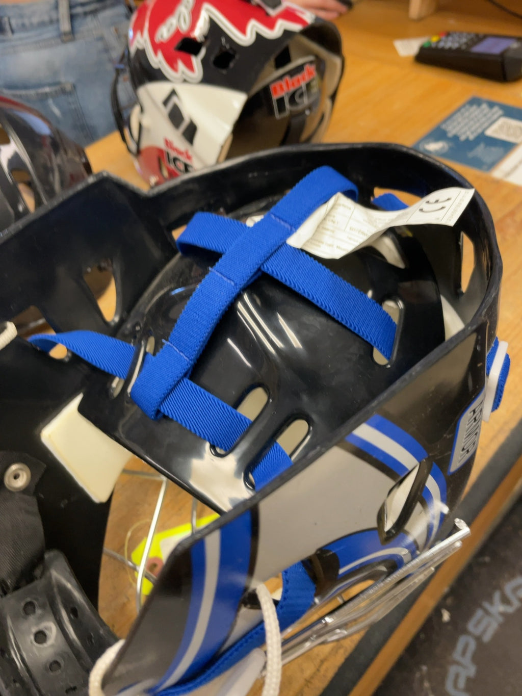 TPS Armor Goalie Helmet Black/Blue