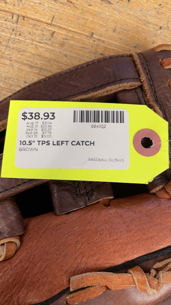 TPS Players Series 10.5" Baseball Glove - Brown