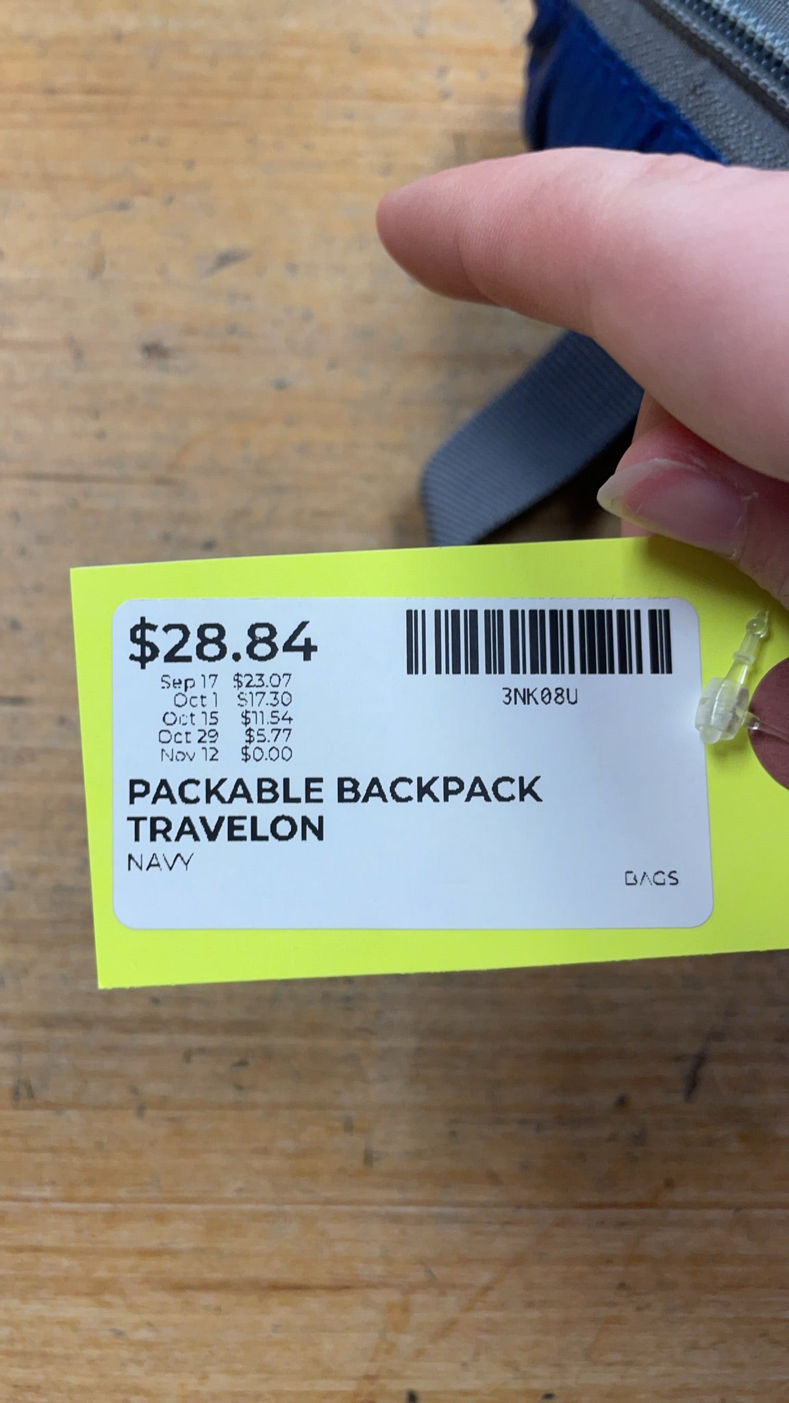 Travelon Packable Backpack Navy
