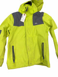 Trespass Rain Jacket 9/10 Yellow Green/Grey